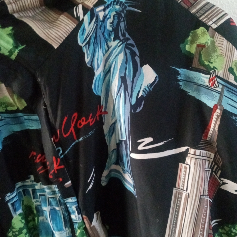 FUDA International Vintage New York City Silk Bomber Jacket | 2X - Picture 5 of 12